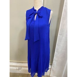Royal blue DKNY pleated dress